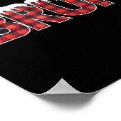 Kerst Shirten voor Vrouwen Bruh Red Plaid Buffalo Poster (Hoek)