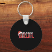 Kerst Shirten voor Vrouwen Bruh Red Plaid Buffalo Sleutelhanger (Voorkant)