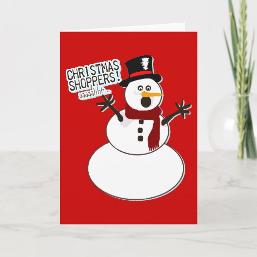 Kerst Shoppers! Feestdagen Kaart (Voorkant)