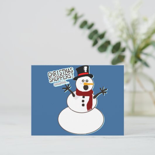 Kerst Shoppers! Feestdagenkaart (Staand voorkant)