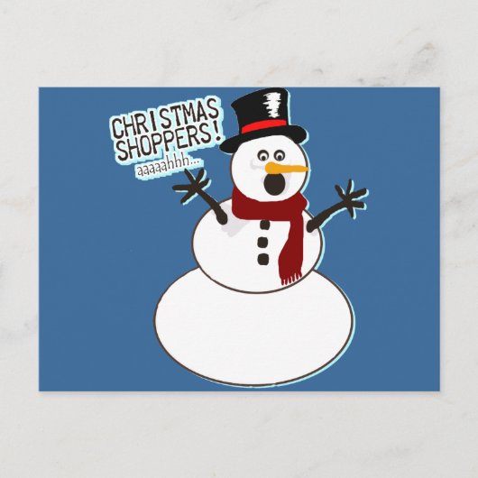 Kerst Shoppers! Feestdagenkaart (Voorkant)