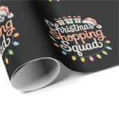 Kerst Shopping Squad Xmas Matching Familie Cadeaupapier (Rol Hoek)