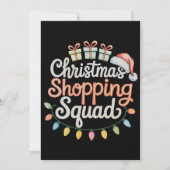 Kerst Shopping Squad Xmas Matching Familie Feestdagenkaart (Voorkant)