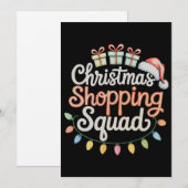 Kerst Shopping Squad Xmas Matching Familie Feestdagenkaart (Voorkant / Achterkant)