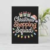 Kerst Shopping Squad Xmas Matching Familie Feestdagenkaart (Staand voorkant)