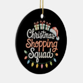 Kerst Shopping Squad Xmas Matching Familie Keramisch Ornament (Rechts)