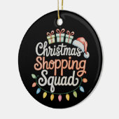 Kerst Shopping Squad Xmas Matching Familie Keramisch Ornament (Links)