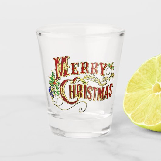  kerst shot glas (Voorkant)
