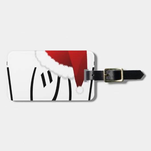 kerst shrug emoji bagagelabel (Voorkant horizontaal)