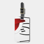 kerst shrug emoji bagagelabel (Voorkant verticaal)