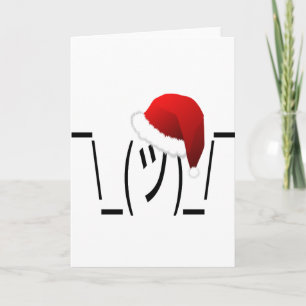 kerst shrug emoji feestdagen kaart