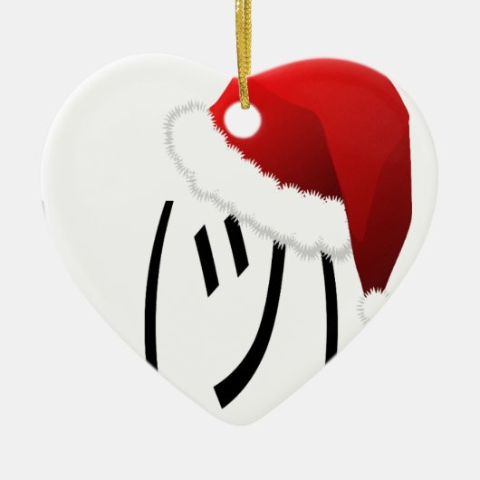 kerst shrug emoji keramisch ornament (Voorkant)