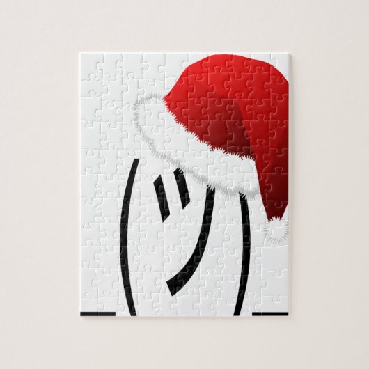 kerst shrug emoji legpuzzel (Verticaal)