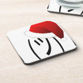 kerst shrug emoji onderzetter (Linkerzijde)