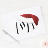 kerst shrug emoji ovale sticker (Envelop)