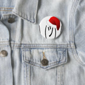 kerst shrug emoji ronde button 5,7 cm (In situ)