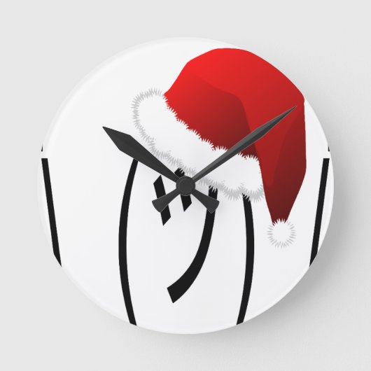 kerst shrug emoji ronde klok (Voorkant)