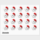 kerst shrug emoji ronde sticker (Vel)