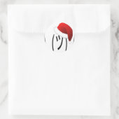 kerst shrug emoji ronde sticker (Tas)