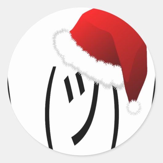 kerst shrug emoji ronde sticker (Voorkant)