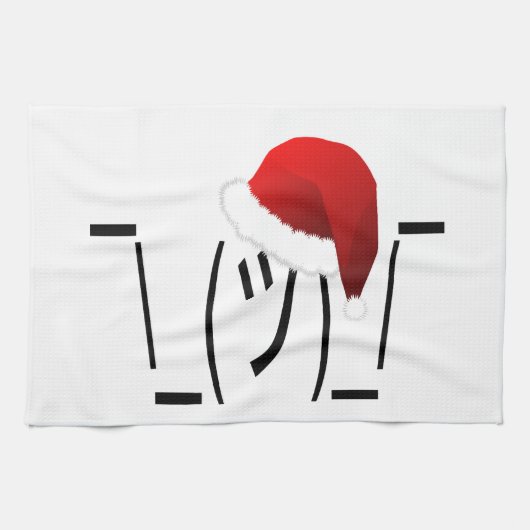kerst shrug emoji theedoek (Horizontaal)