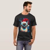 Kerst Siamees Kat T-shirt (Voorkant volledig)
