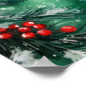 Kerst sier vakantie decor poster (Hoek)