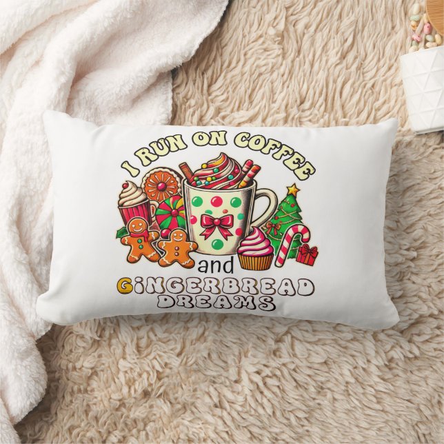 Kerst Sierkussen Run op Koffie en gember br Kussen (Deken)