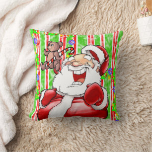 Kerst Sierkussen, Stripe teddybeer Kussen