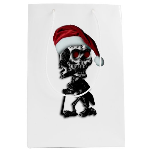Kerst sigaar skelet ontwerp medium cadeauzakje (Voorkant)