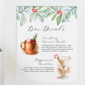 Kerst Signature Cocktail Drink Signage Poster