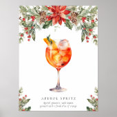 Kerst Signature Drank Bord Poster (Voorkant)