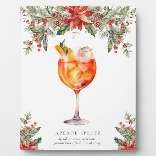 Kerst Signatuur Drink Fotoplaat (Voorkant)