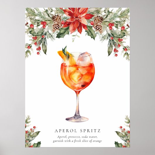 Kerst Signatuur Drink Poster (Voorkant)