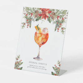 Kerst Signatuur Drink Reclamebord Met Voetstuk