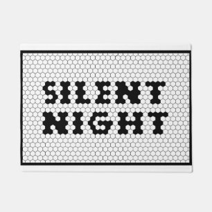 Kerst Silent Night Tegel Design Boerderij Deurmat