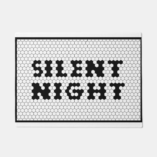 Kerst Silent Night Tegel Design Boerderij Deurmat (Voorkant)