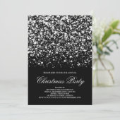 Kerst Silver Glitter Glam Elegant Kaart (Staand voorkant)