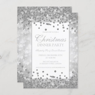 Kerst Silver Glitter Winter Wonder Kaart