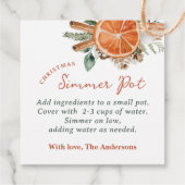 Kerst Simmerpot Stoofpotpourri Cadeau Bedankjes Labels (Achterkant)