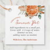 Kerst Simmerpot Stoofpotpourri Cadeau Bedankjes Labels (Voorkant)