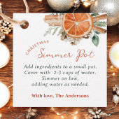 Kerst Simmerpot Stoofpotpourri Cadeau Bedankjes Labels