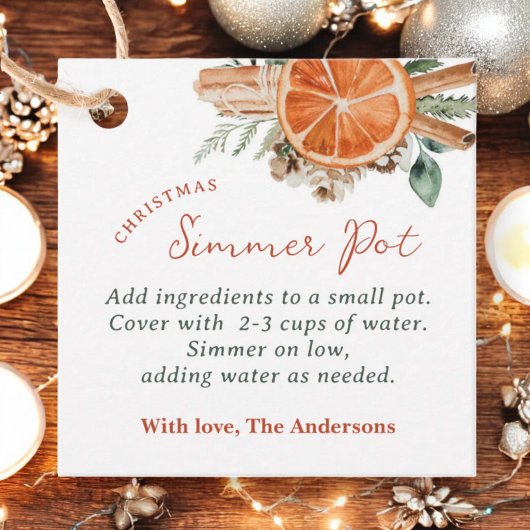 Kerst Simmerpot Stoofpotpourri Cadeau Bedankjes Labels