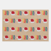 Kerst Simpel Zakelijk Logo Kerstman Hoed Kraft Inpakpapier Vel (Voorkant)