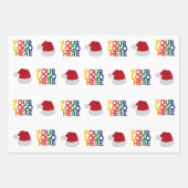 Kerst Simpel Zakelijk Logo Kerstmannenhoed Inpakpapier Vel (Voorkant)
