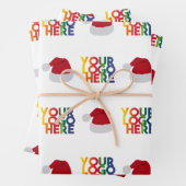 Kerst Simpel Zakelijk Logo Sinterklaas Hoed Inpakpapier Vel (In situ)