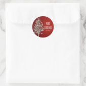 Kerst Simpele Rustieke Boom Vakantie Sticker (Tas)