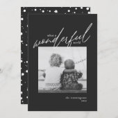 Kerst Simple Photo Black Silver Metallic (Voorkant / Achterkant)