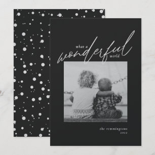 Kerst Simple Photo Black Silver Metallic