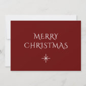 Kerst Simple Snowflake Elegant Red Feestdagenkaart (Voorkant)